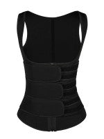 IB Black Neoprene Waist Trainer Full Back