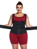 IB Black Neoprene Waist Trainer Full Back