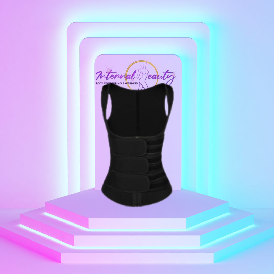 IB Black Neoprene Waist Trainer Full Back